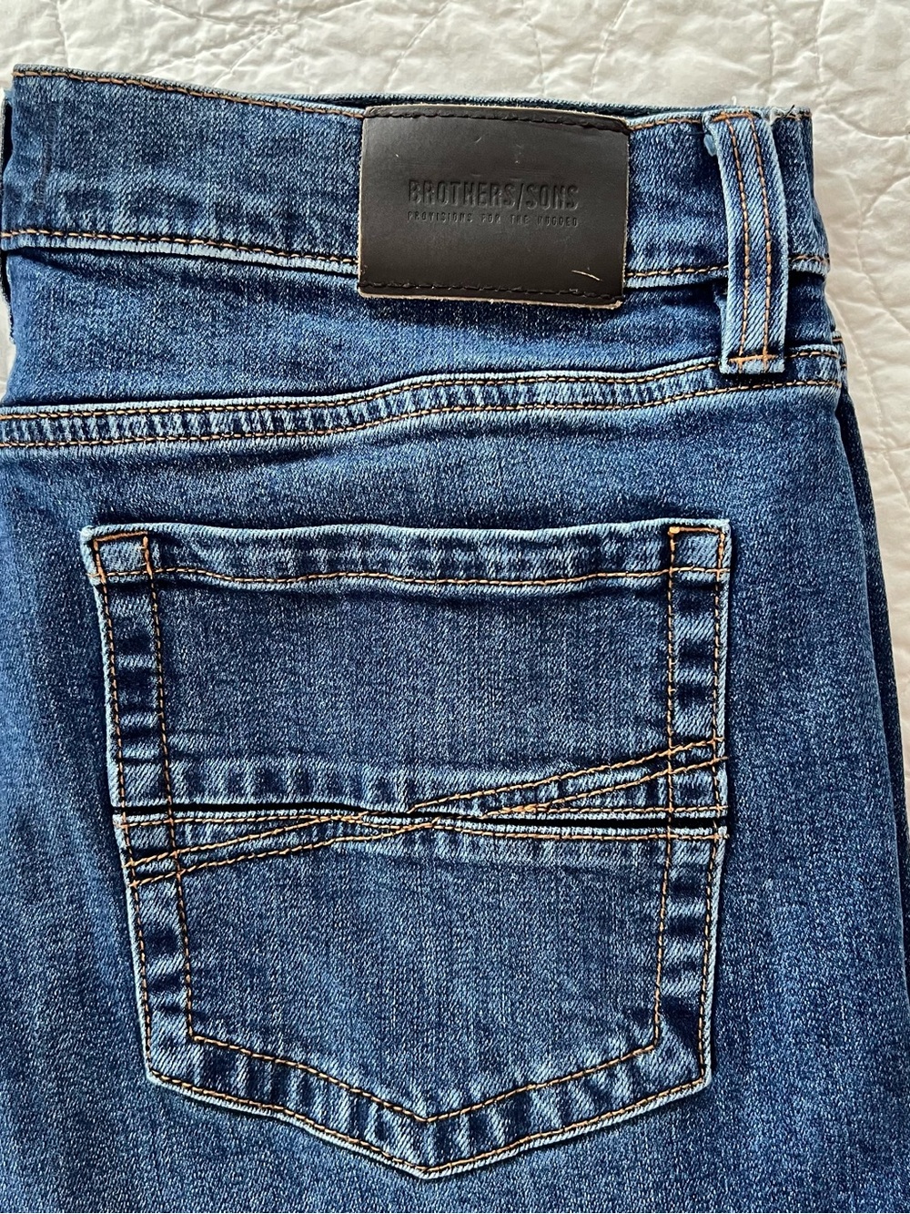Brothers/Sons Men’s Slim Taper Jeans - Dark Blue Western Normcore Classic GQ